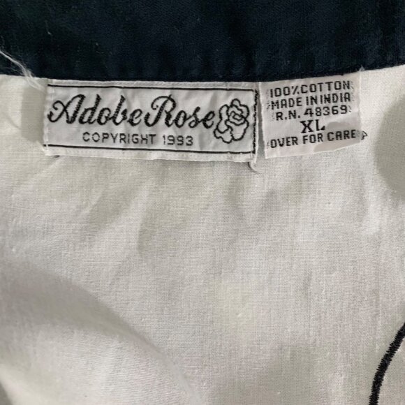 1990s Adobe Rose Pure Cotton Cowboy Western Embellished Shirt Womens Size XL - Picture 5 of 6